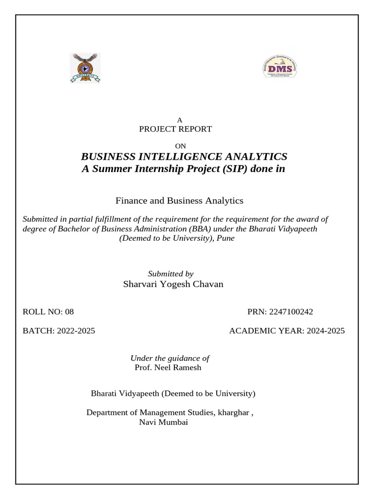 Business Intelligence Analytics Report | PDF | Analytics | Methodology