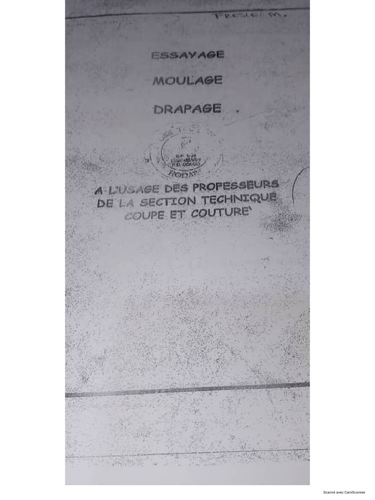 Essayage Moulage 5 Et 6 TCC | PDF