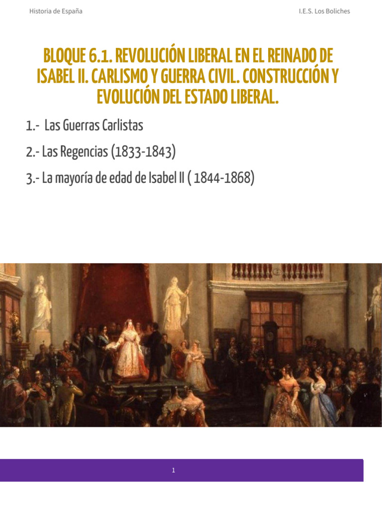 BLOQUE 6.1 ISABEL II | PDF | Cortes Generales | Gobierno de españa