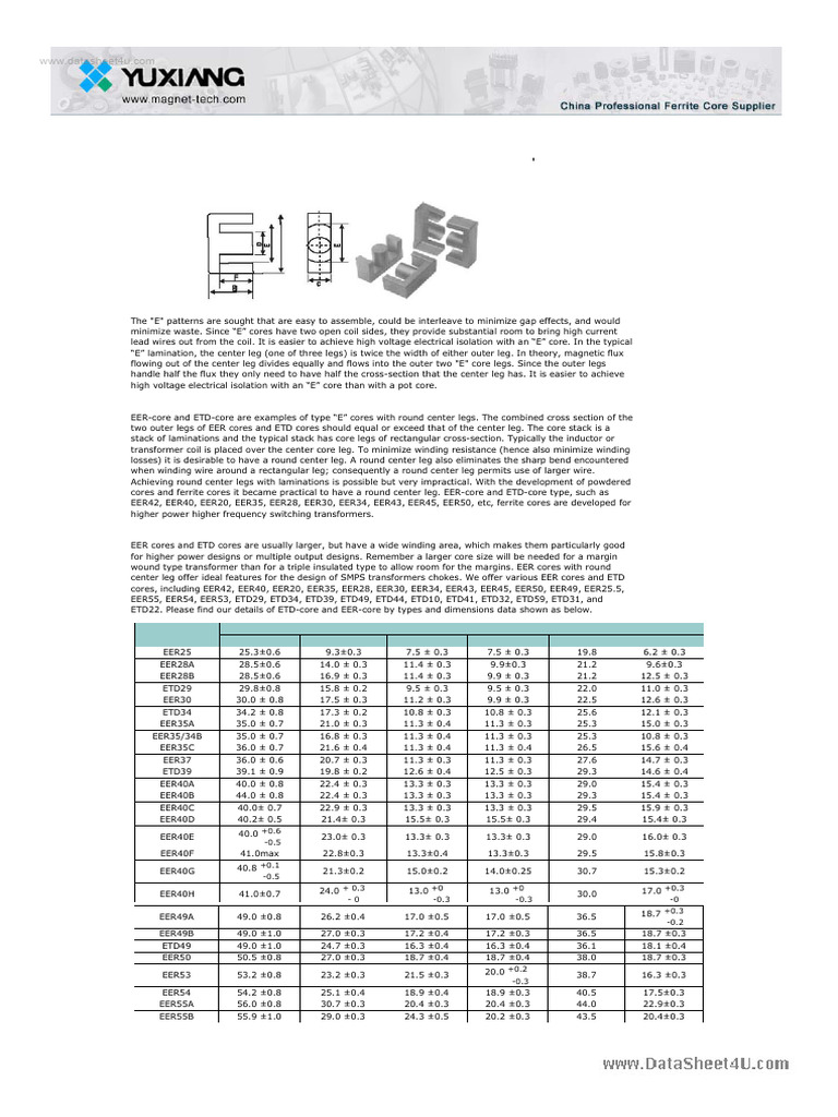 Eer35 1 Pdf Inductor Transformer
