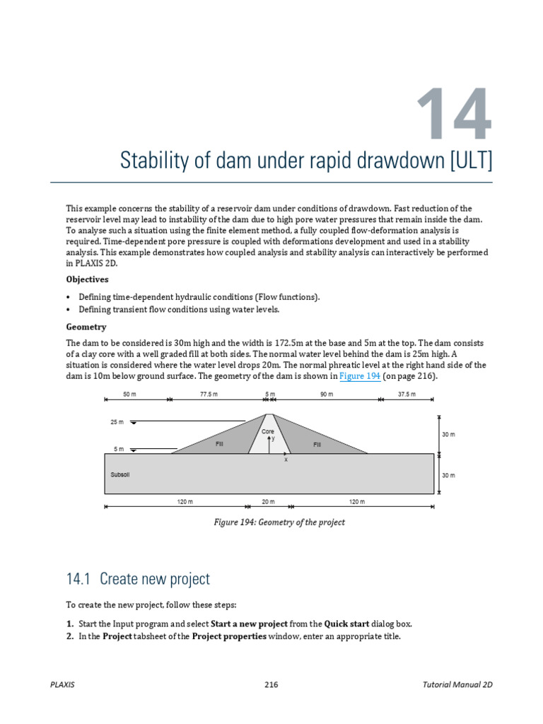 Dam Stability Analysis During Drawdown | PDF | Strength Of Materials ...
