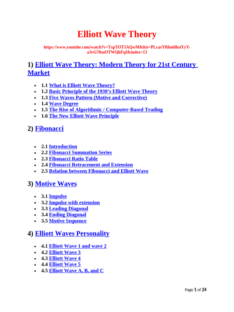 Understanding Elliott Wave Theory Basics | PDF | Market (Economics)