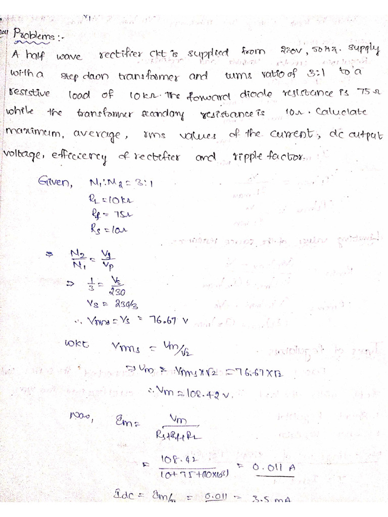 Unit - 1 Problems BE | PDF