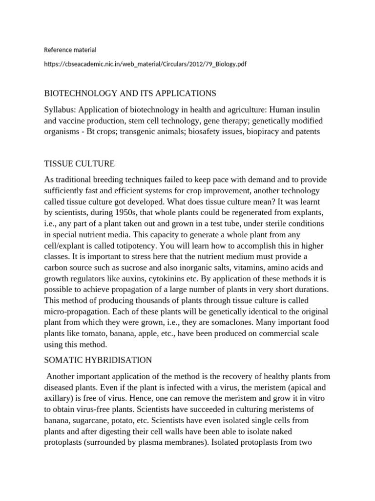 GR 12 BIO Reference Material | PDF | Stem Cell | Biology