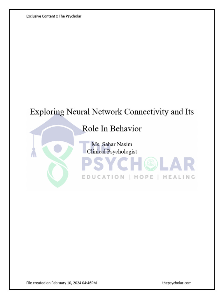 Brain and Behavior Notes | PDF | Neuron | Cerebrum