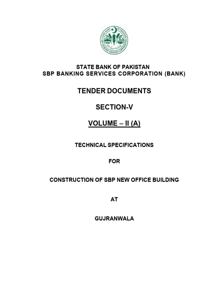 SBP Gujranwala Office Building Specs | PDF | Building Engineering