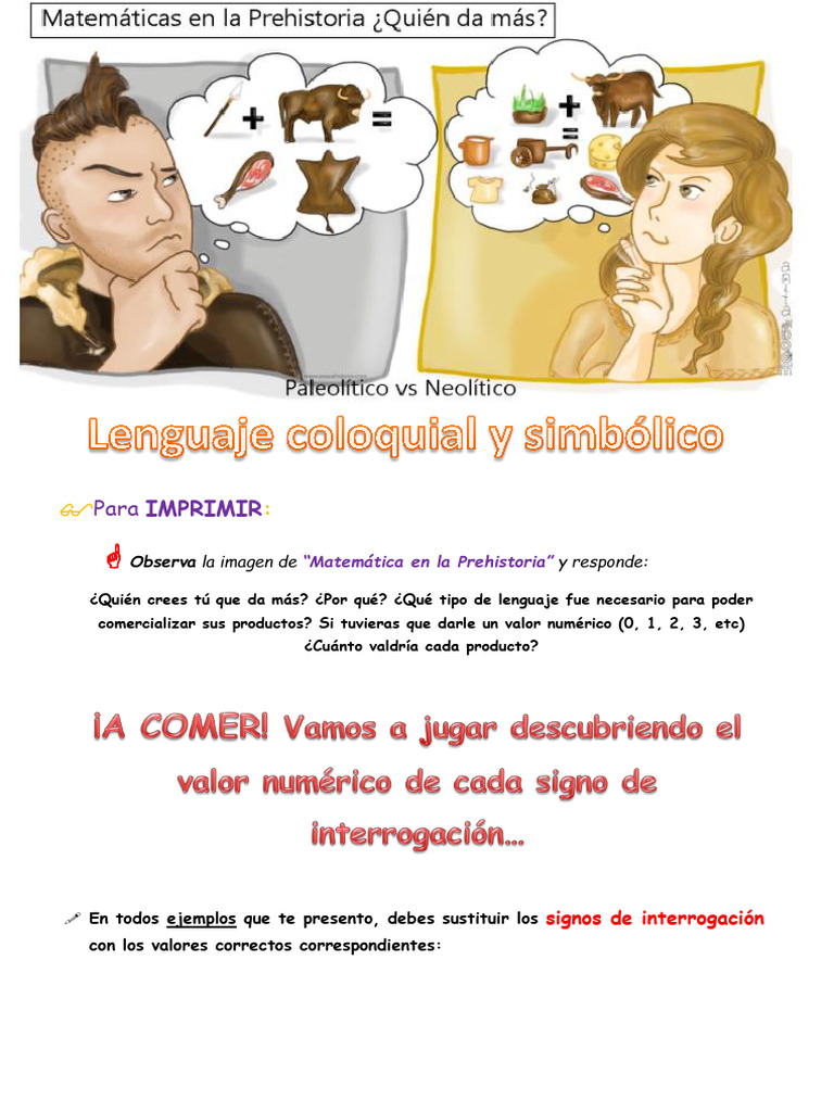 Lenguaje Coloquial en Matemáticas | PDF