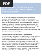 Illustration of High Rise Apartment Energy Efficient Hvac Systems