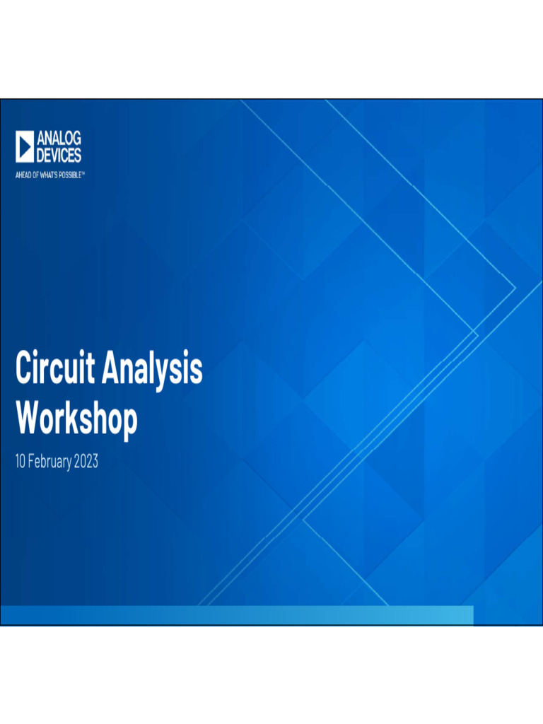 Circuit Analysis Workshop Overview | PDF | Operational Amplifier ...