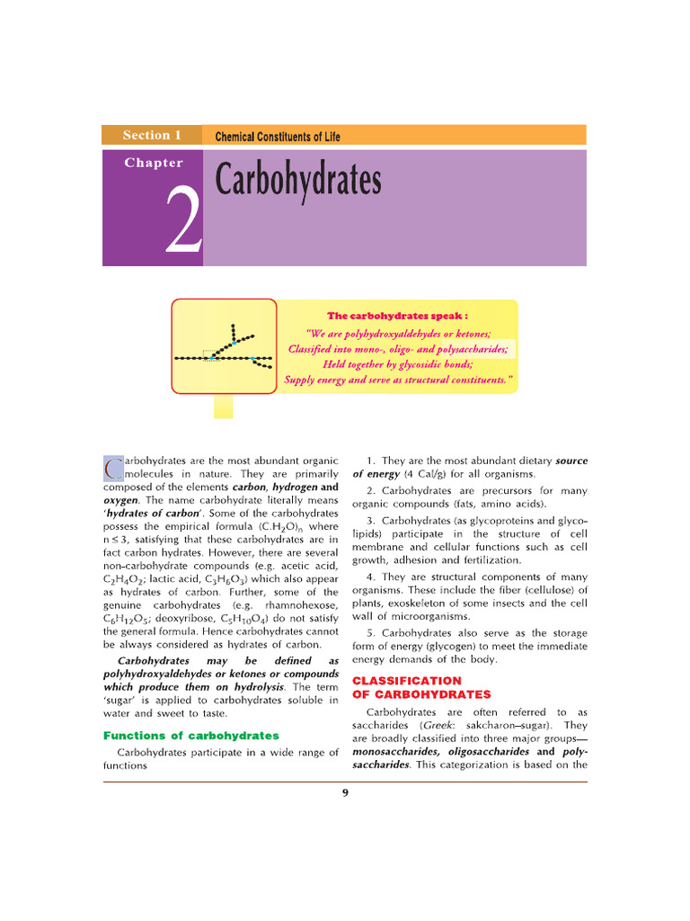 Biomolecules Carbohydrates | PDF