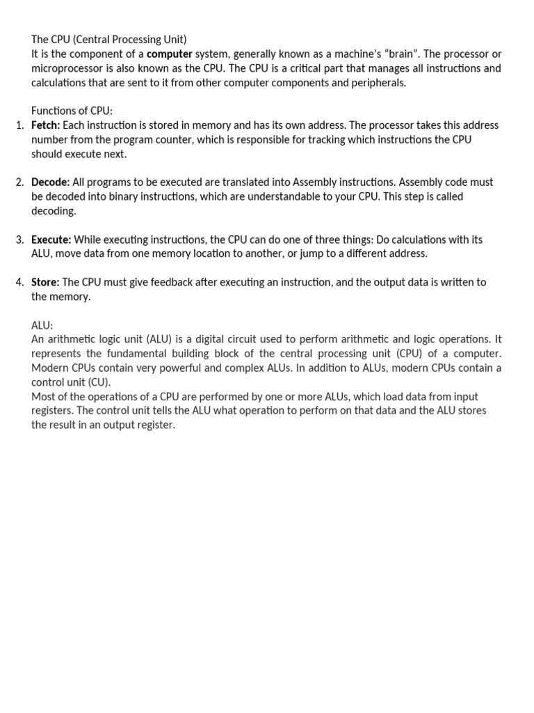 Unit 5 | PDF | Central Processing Unit | Digital Technology