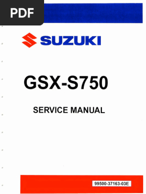 Manual de Servicio GSX-S750 | PDF