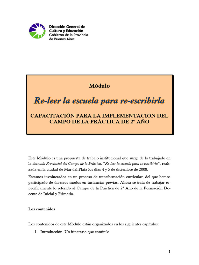 Capacitación para la Práctica Docente 2º Año | PDF | Escuelas | Pedagogía