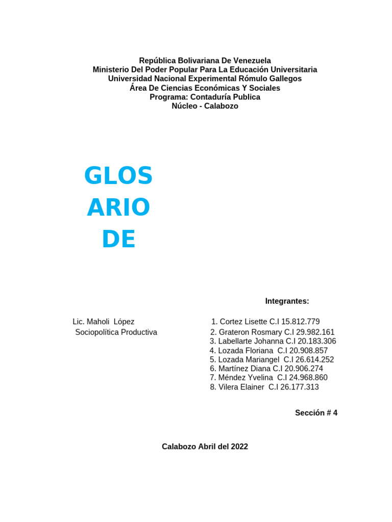 Glosario de Términos Contables | PDF | Contabilidad | Hoja de balance