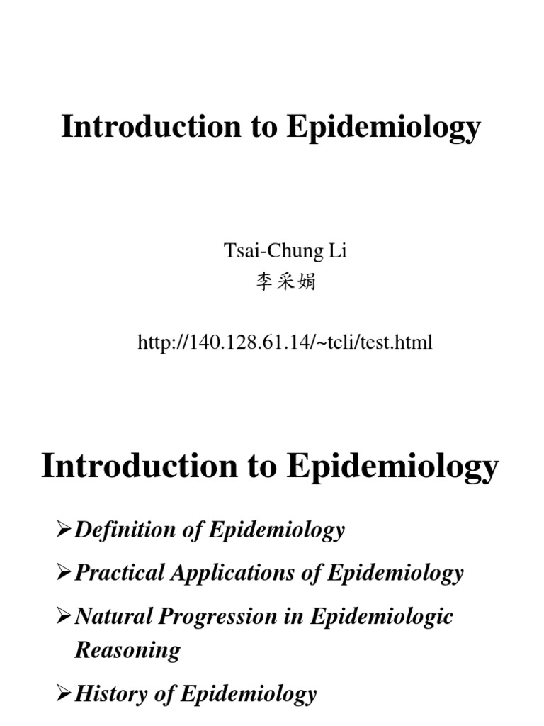 Epidemiology 1 PDF Epidemiology Medical Statistics