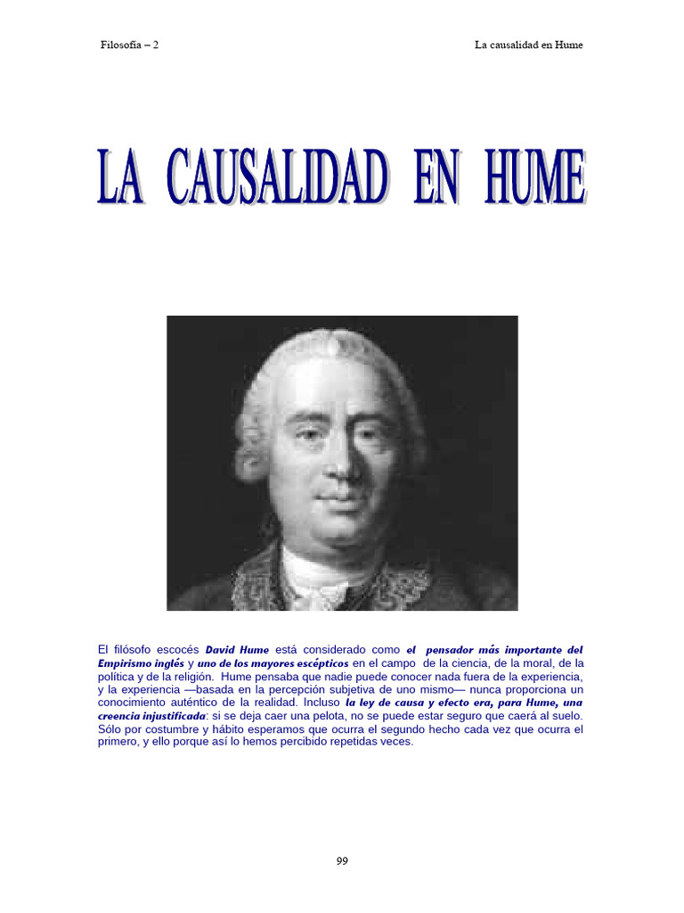La Causalidad en Humeimprimir | PDF | David Hume | Causalidad