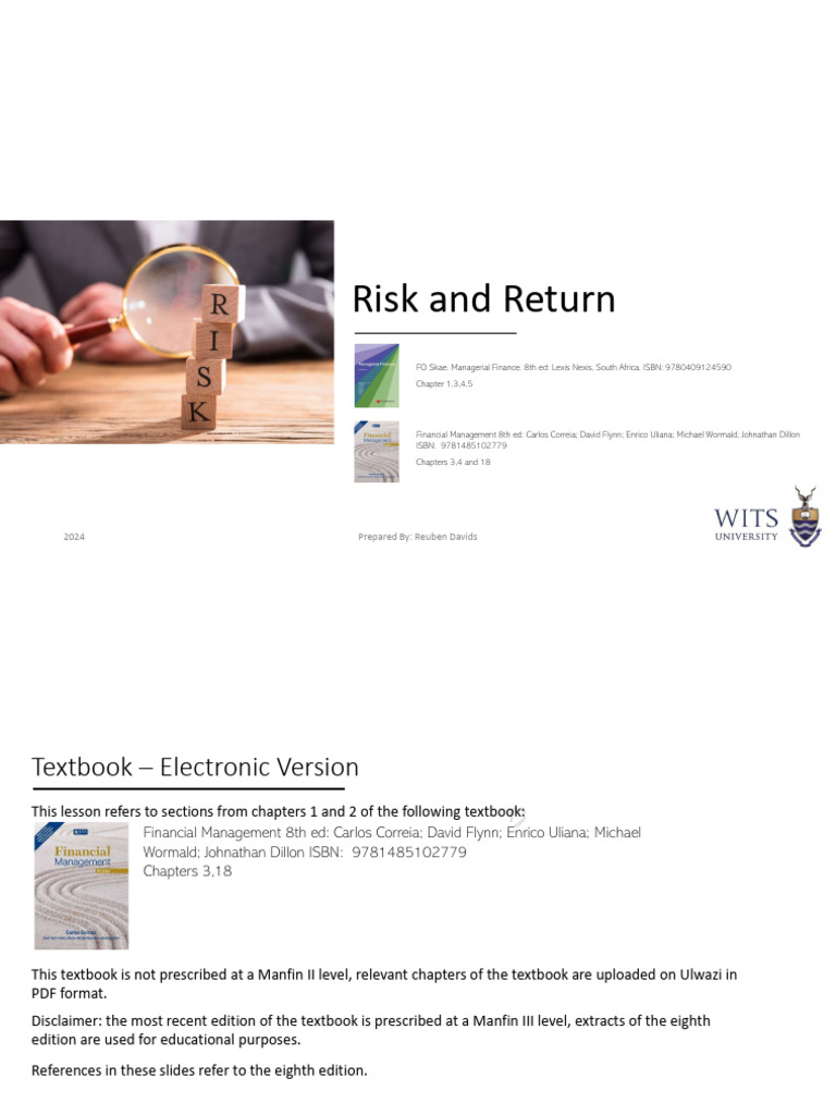 Understanding Risk and Return in Finance | PDF | Financial Risk | Risk