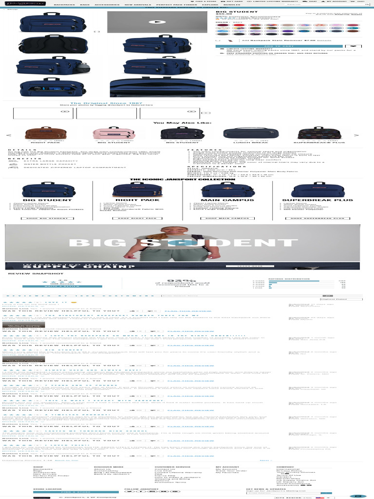Big Student Backpack JanSport | PDF | Backpack | Consumer Goods