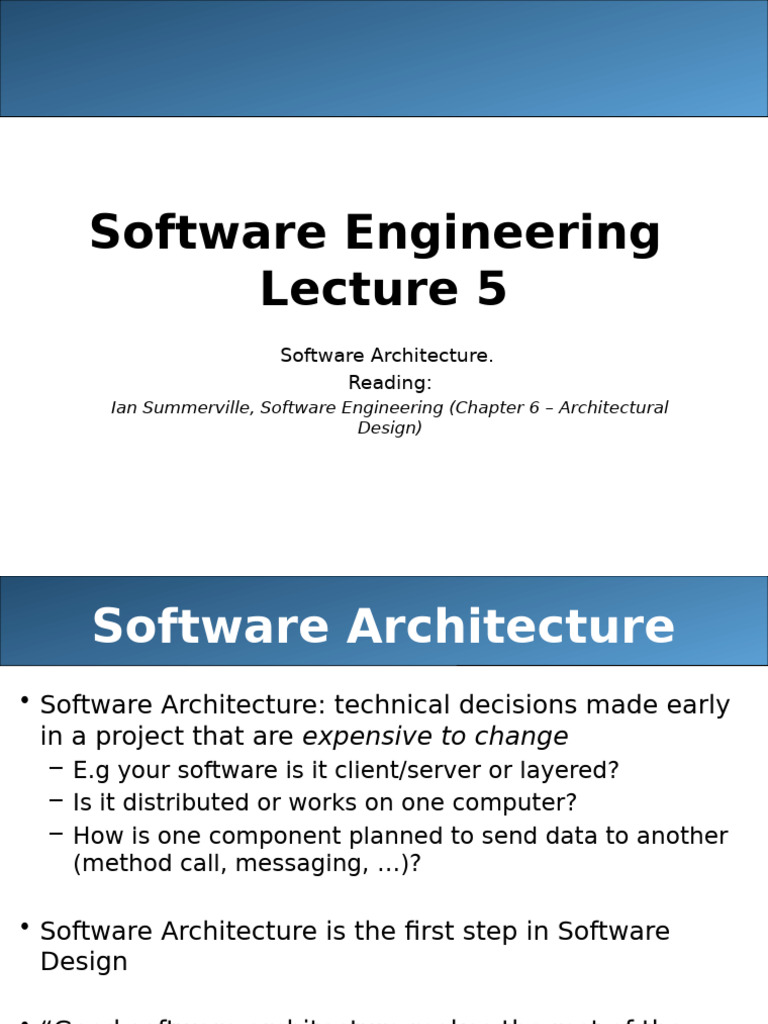 Understanding Software Architecture Concepts | PDF | Client–Server ...