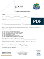 Recycling Commitment Form