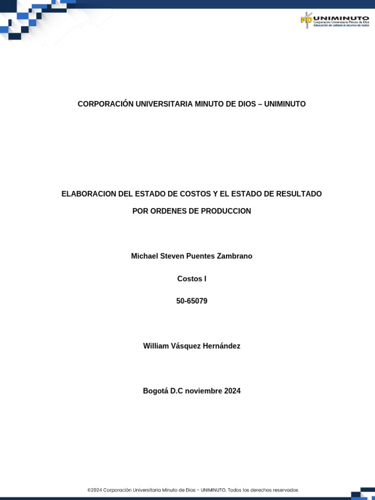 Estado de Costos y Resultados en Producción | PDF | Estado de ...