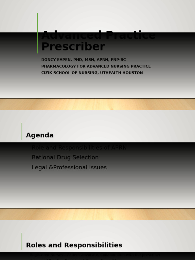 Advanced Practice Nurse Prescribing Guide | PDF | Medical Prescription ...
