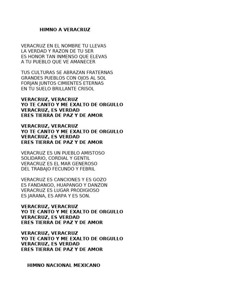 Presentación del Himno a Veracruz | PDF
