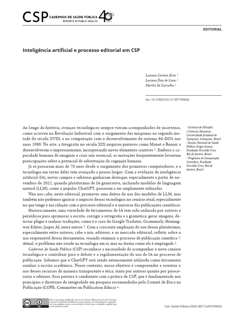 Impacto da IA no Processo Editorial | PDF | Inteligência artificial ...