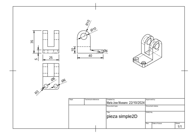 Pieza Simple 2D | PDF