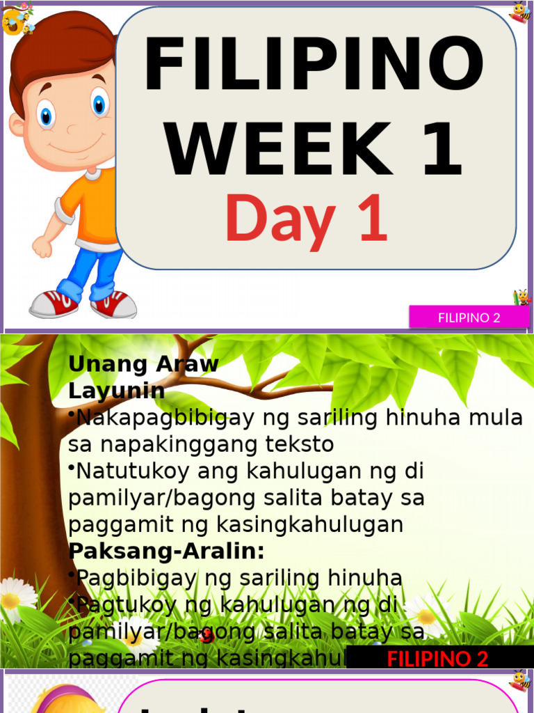 FILIPINO Q2 WEEK 1 | PDF