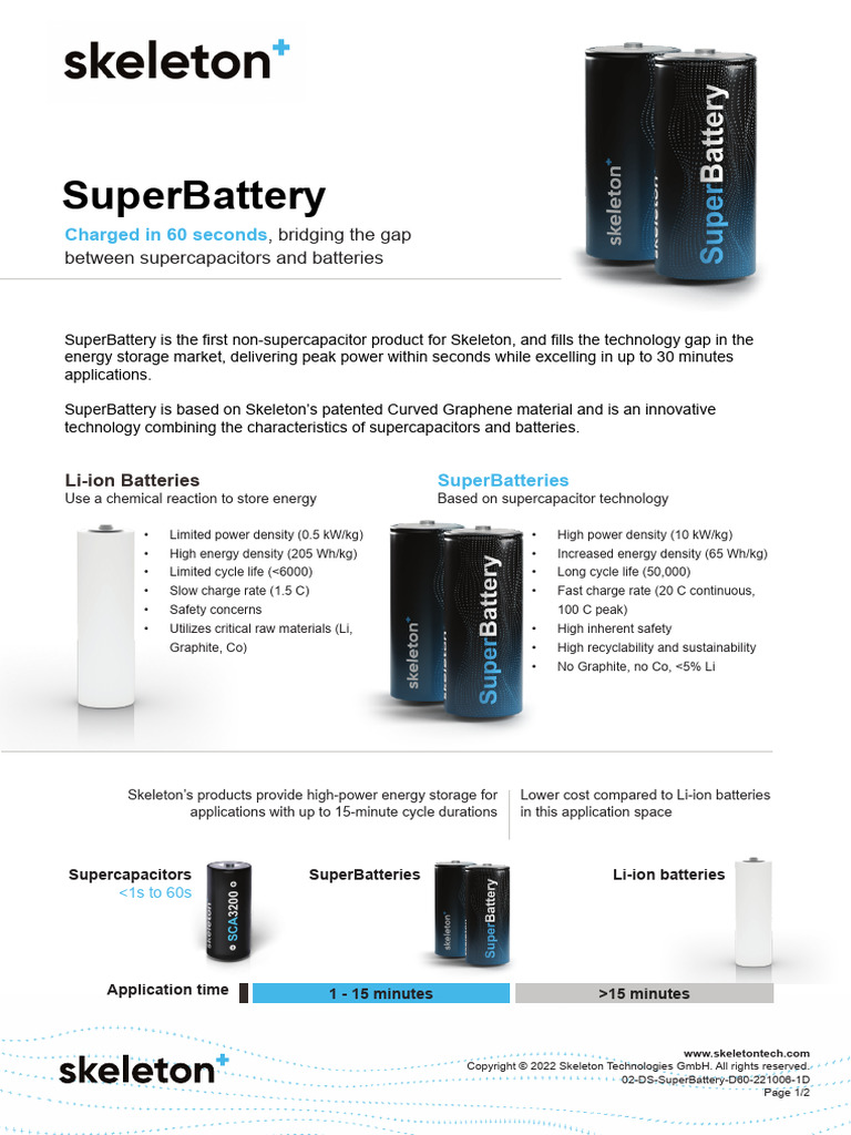02 DS SuperBattery D60 221006 1D | PDF | Lithium Ion Battery | Energy ...