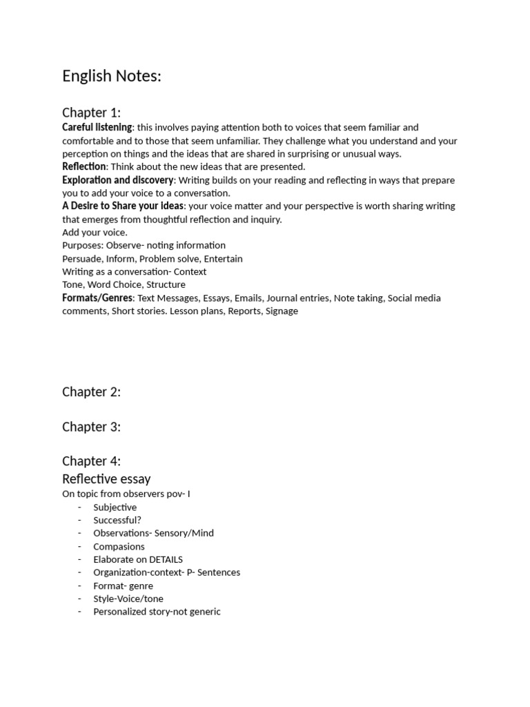 English Notes | PDF