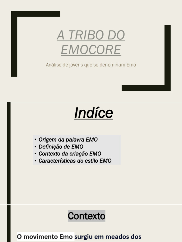 A Tribo Emo: Origens e Estilo | PDF