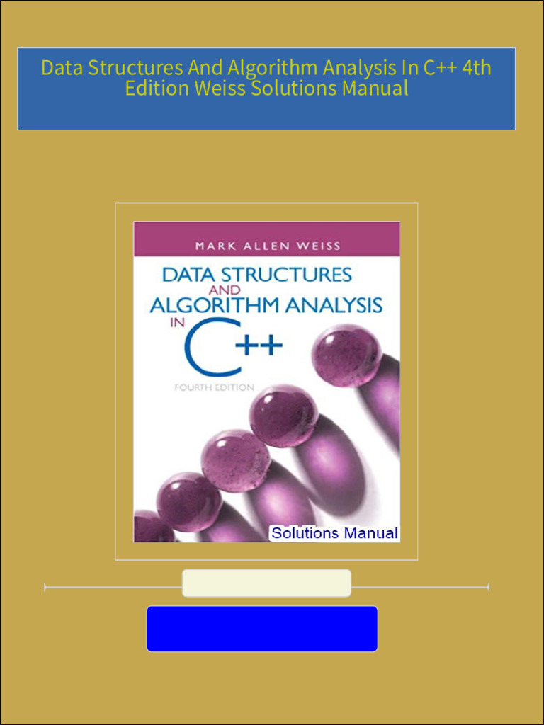 Access Data Structures And Algorithm Analysis In C++ 4th Edition Weiss ...