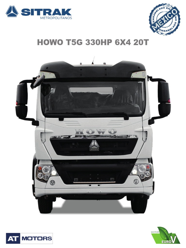 Especificaciones HOWO T5G 330HP 6X4 | PDF | Eje | Embrague