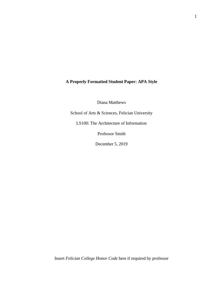 APA Style Student Paper Guide | PDF | Apa Style | Citation