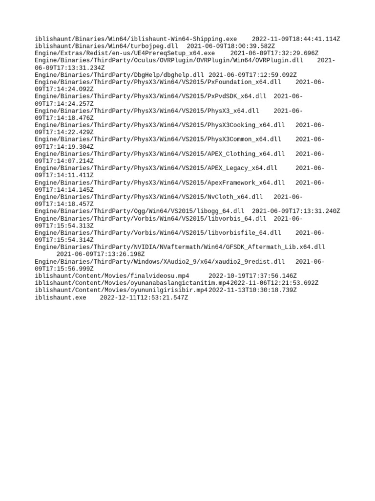Manifest nonufsfiles win64 pdf