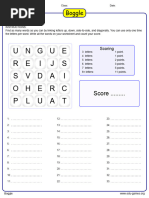 Boggle Sheets 1-20 | PDF | Gambling Games | Leisure Activities