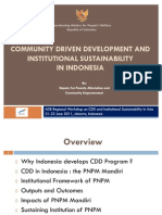 Community Driven Development and Institutional Sustainability in Indonesia