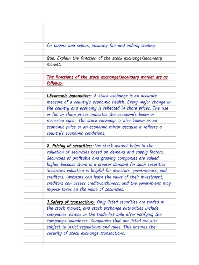Financial Market Handwritten Notes Kautilya 2025 | PDF