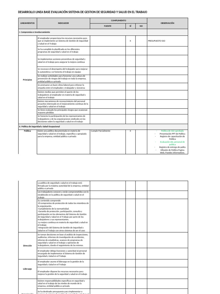 Estudio de Línea Base de SST - Rogelio Rendon | PDF | La seguridad ...