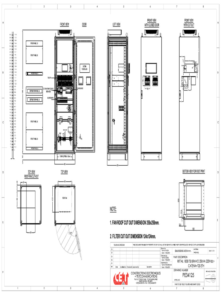 CET 20kVA Inverter Drawing | PDF
