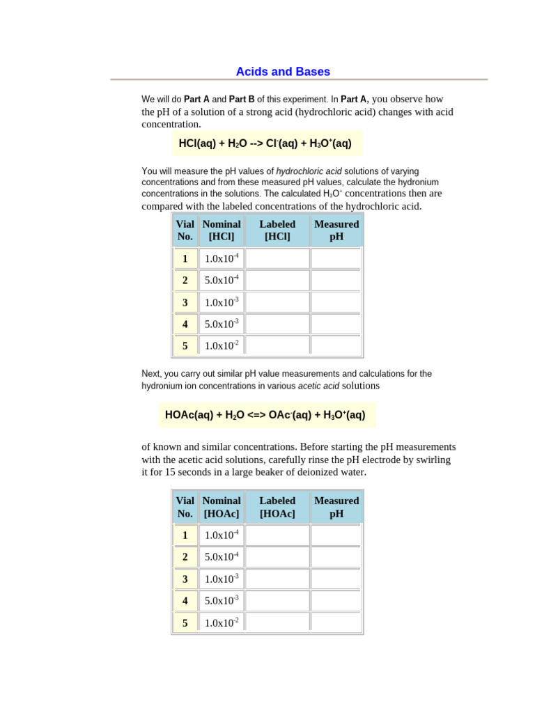 Acids and Bases | PDF | Ph | Acid