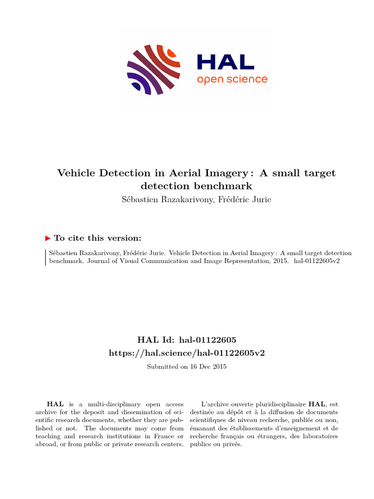 Vehicle Detection in Aerial Imagery | PDF | Cross Validation ...