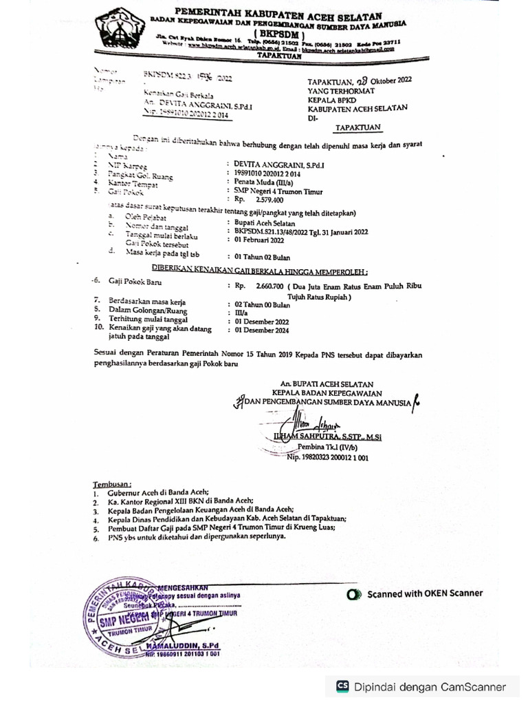 SK Berkala Devita Anggraini | PDF