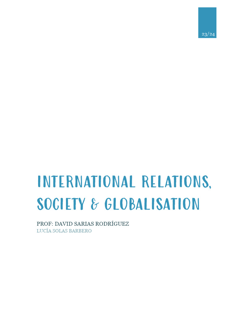 International Relations & Culture 2023/24 | PDF | Marxism | Hegemony