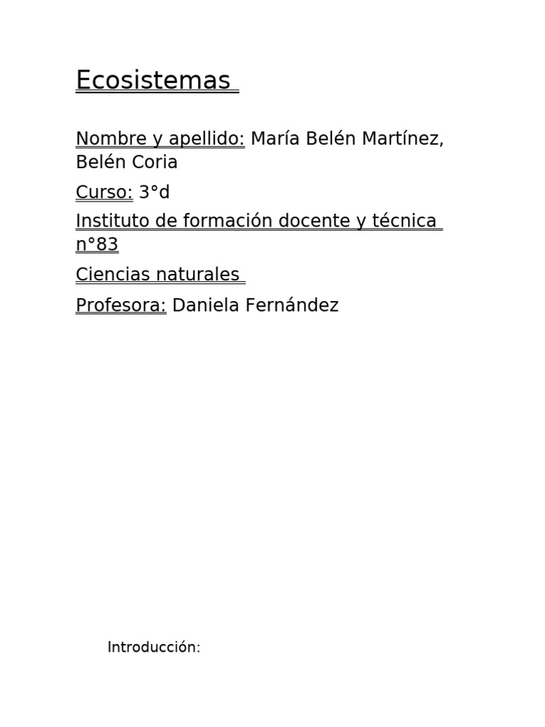Los Ecosistemas 1 | PDF | Ecosistema | Organismos