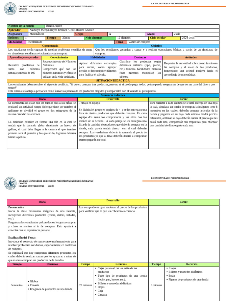 planeacion de primaria | PDF | Aprendizaje | Evaluación