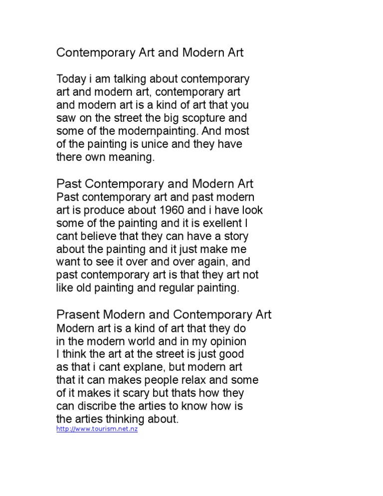 Contemporary Art and Modern Art PDF