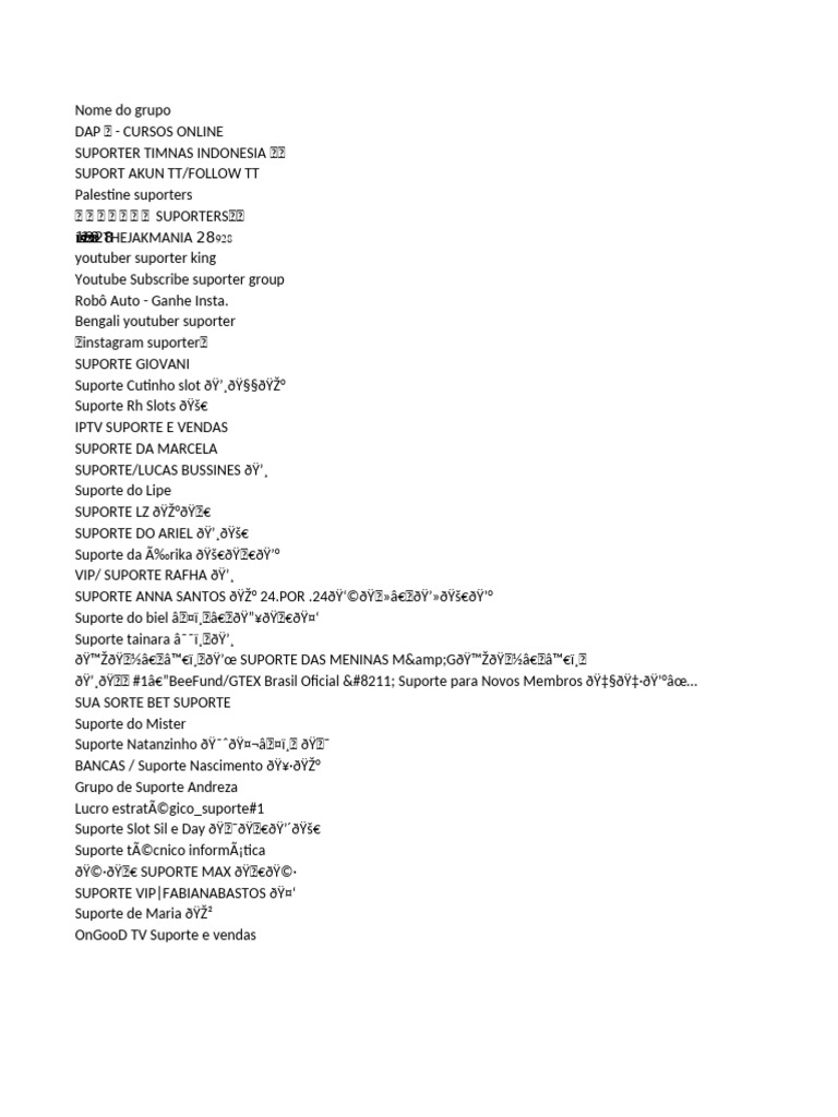 Suporte group links pdf
